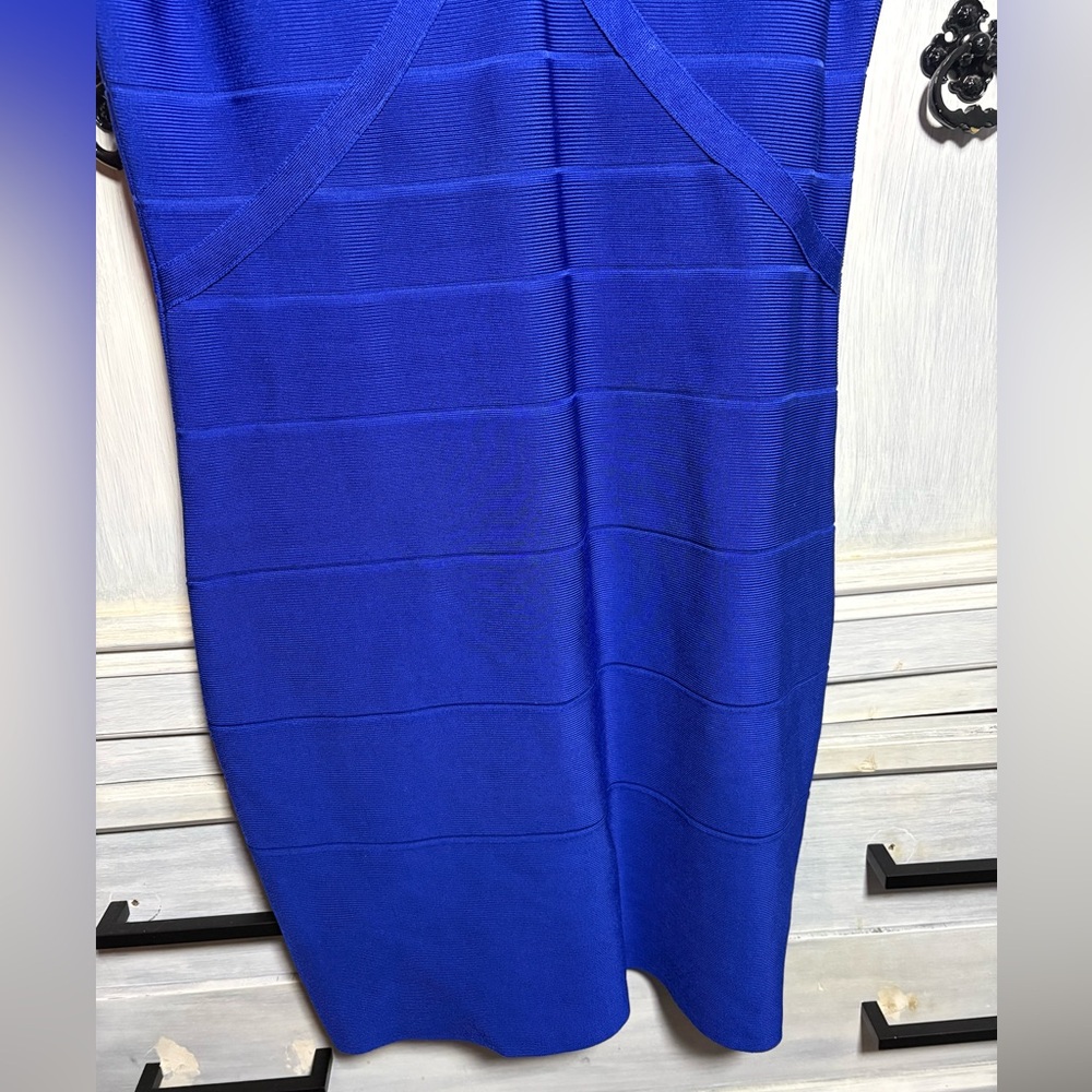 Calvin Klein‎ Royal Blue Sleeveless Bandage Dress Cocktail Stylish Flattering - Picture 4 of 9